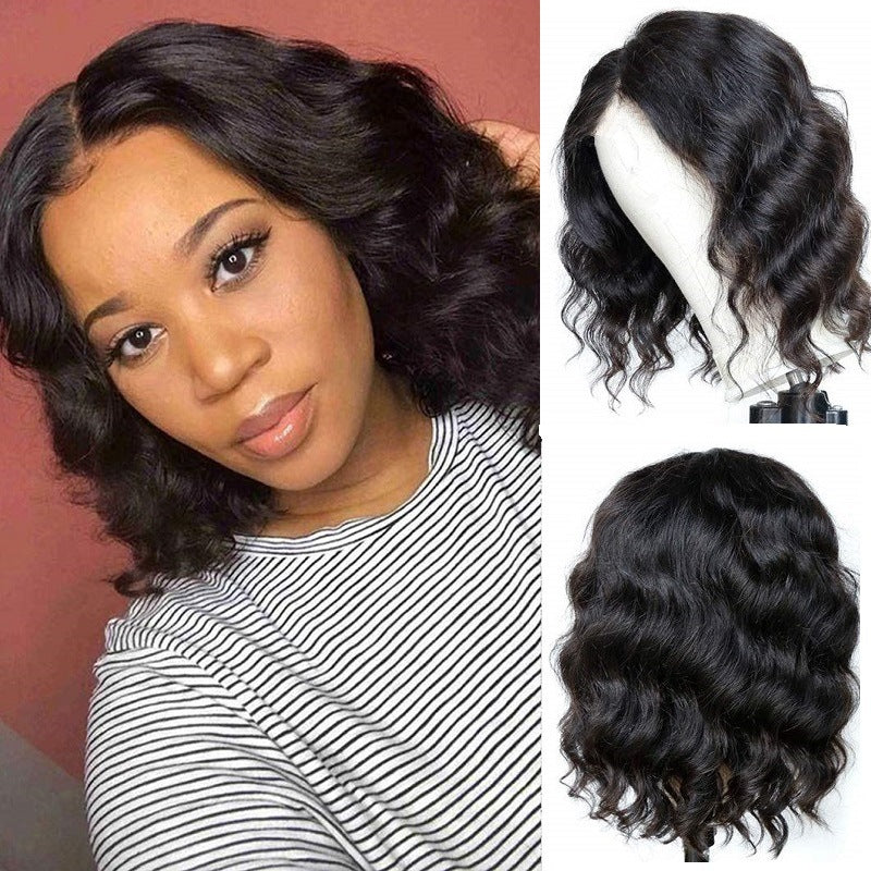 Bianca Lace Front Middle-Part Short Curly Wig