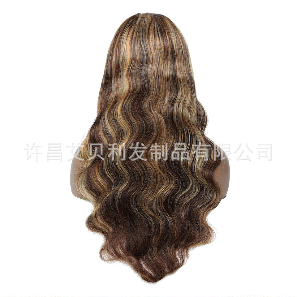 P4/27 Body Wave 10A 4 × 4 Highlight Front Lace Wig