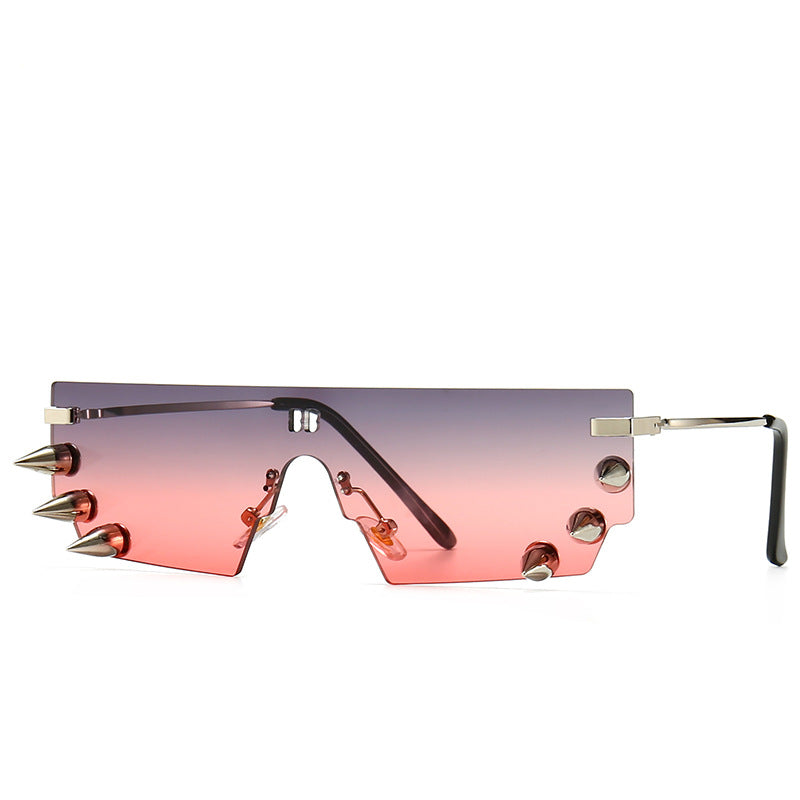 New Modern Retro Punk Rivets Exaggerated Funny Glasses