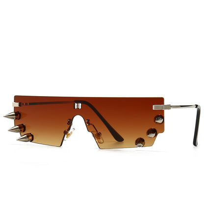 New Modern Retro Punk Rivets Exaggerated Funny Glasses