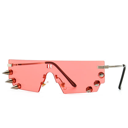 New Modern Retro Punk Rivets Exaggerated Funny Glasses