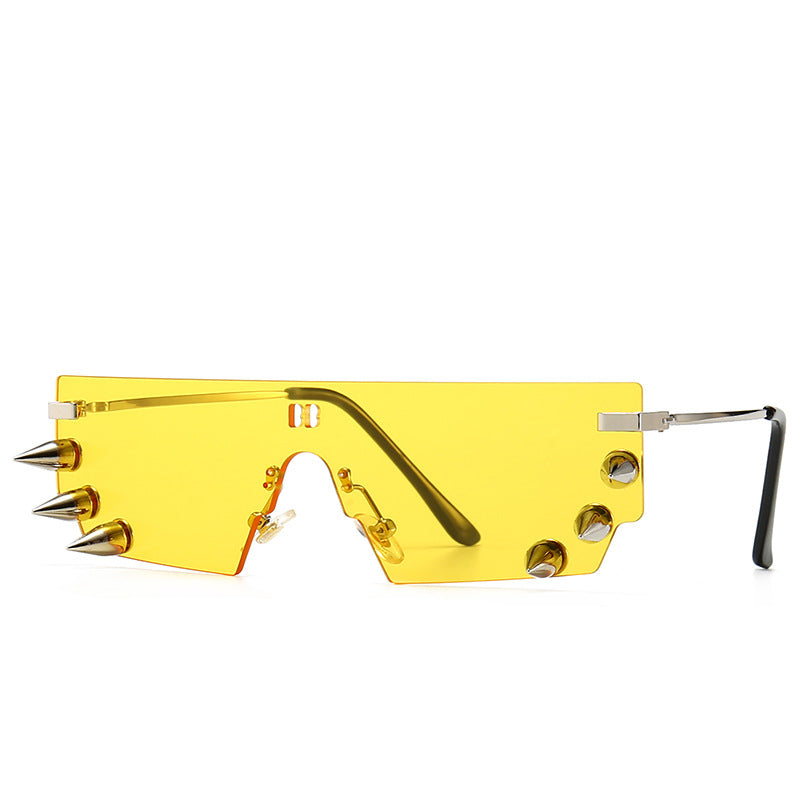 New Modern Retro Punk Rivets Exaggerated Funny Glasses