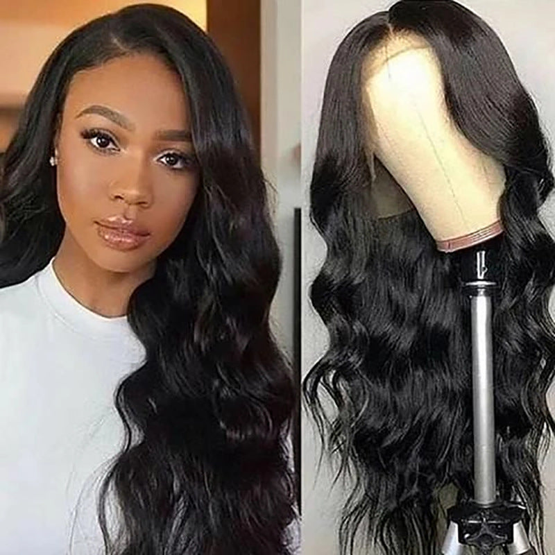 Jeanai Silky Middle Part Women&#039;s Long Curly Hair Wig  Made of Chemical Fiber Can take High Temperature