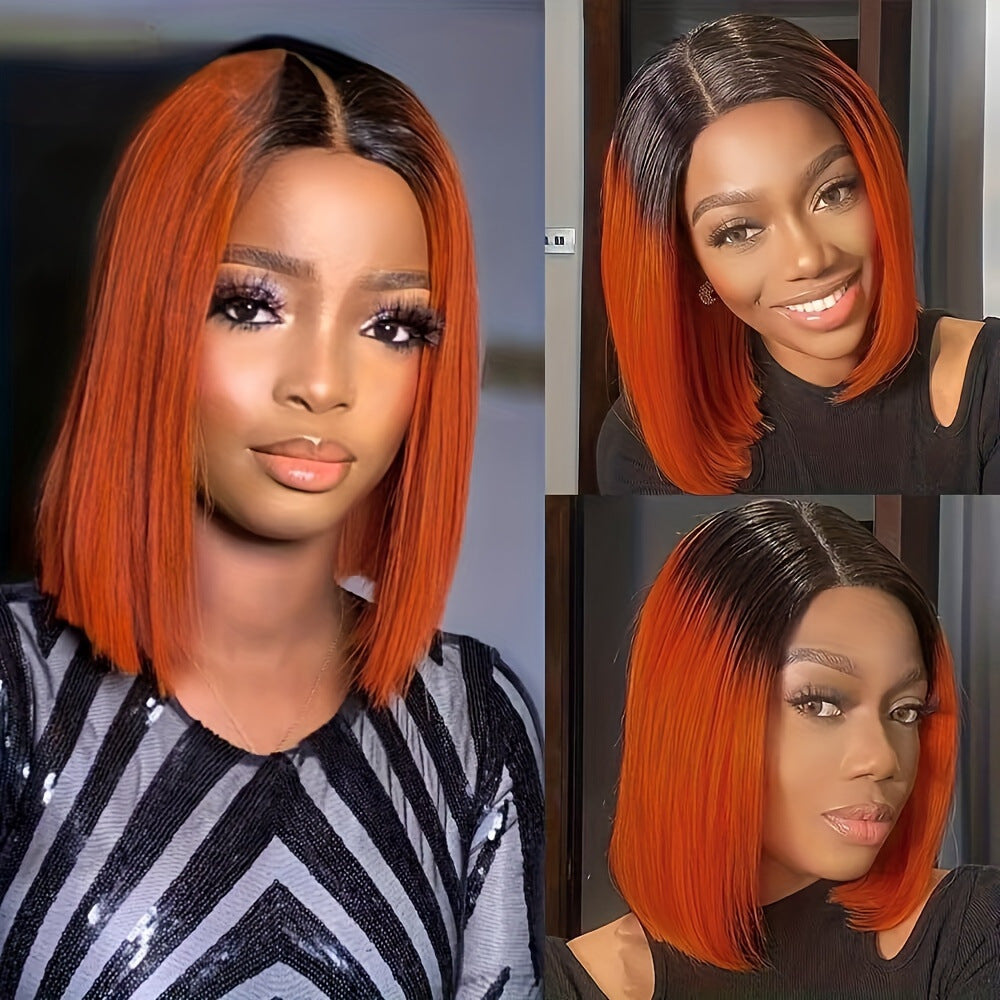 12inch 1B/350 Omber Wig 13*4 Lace Frontal Human Hair