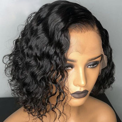 European, American And African Cross-border E-commerce Bobo-water Humanhair Mid-part Partial Female Real Hair Lace Headgear