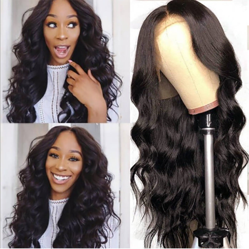 Jeanai Silky Middle Part Women&#039;s Long Curly Hair Wig  Made of Chemical Fiber Can take High Temperature