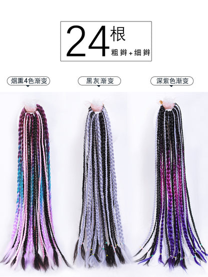 Dirty Braids Wig Ponytail Color Gradient Fake Braids Women&#039;s Braids Hip-hop Hip-hop European And American Dirty Braids Trendy Braids