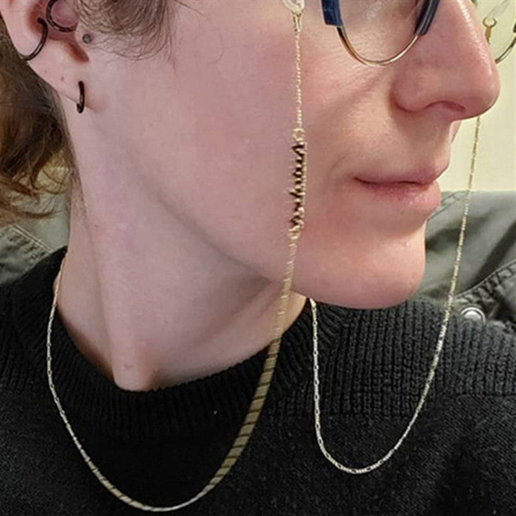 New Stainless Steel English Name Custom Glasses Chain