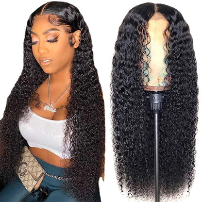 Wigs African Black Middle-section Small Roll Chemical Fiber Headgear