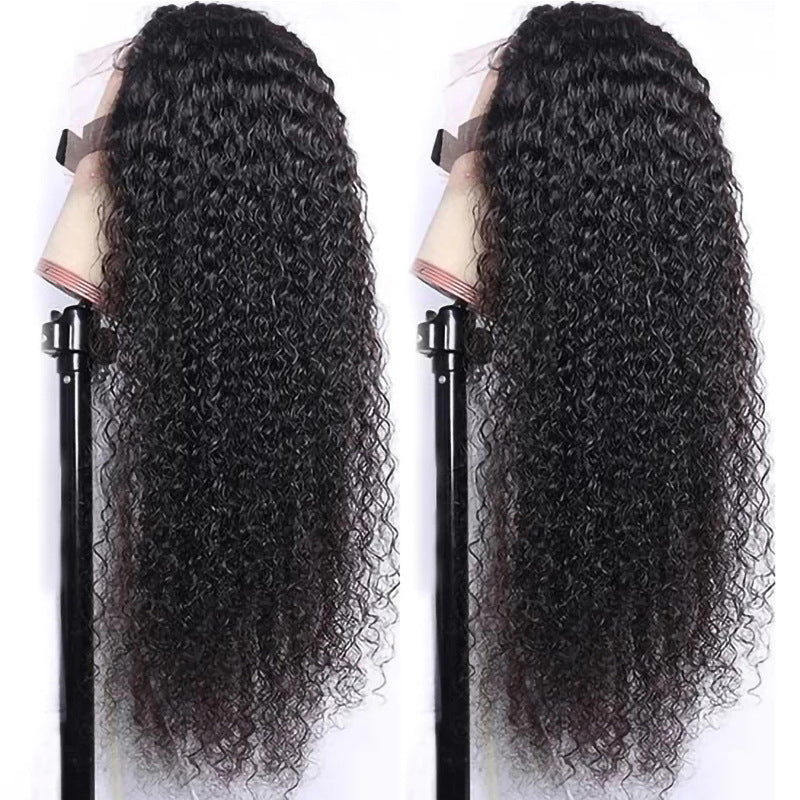 Wigs African Black Middle-section Small Roll Chemical Fiber Headgear
