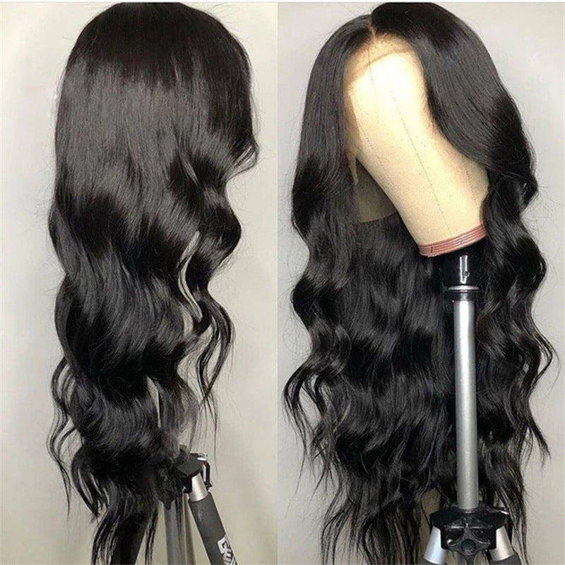 Jeanai Silky Middle Part Women&#039;s Long Curly Hair Wig  Made of Chemical Fiber Can take High Temperature