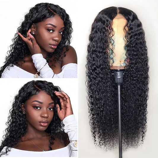 Wigs African Black Middle-section Small Roll Chemical Fiber Headgear