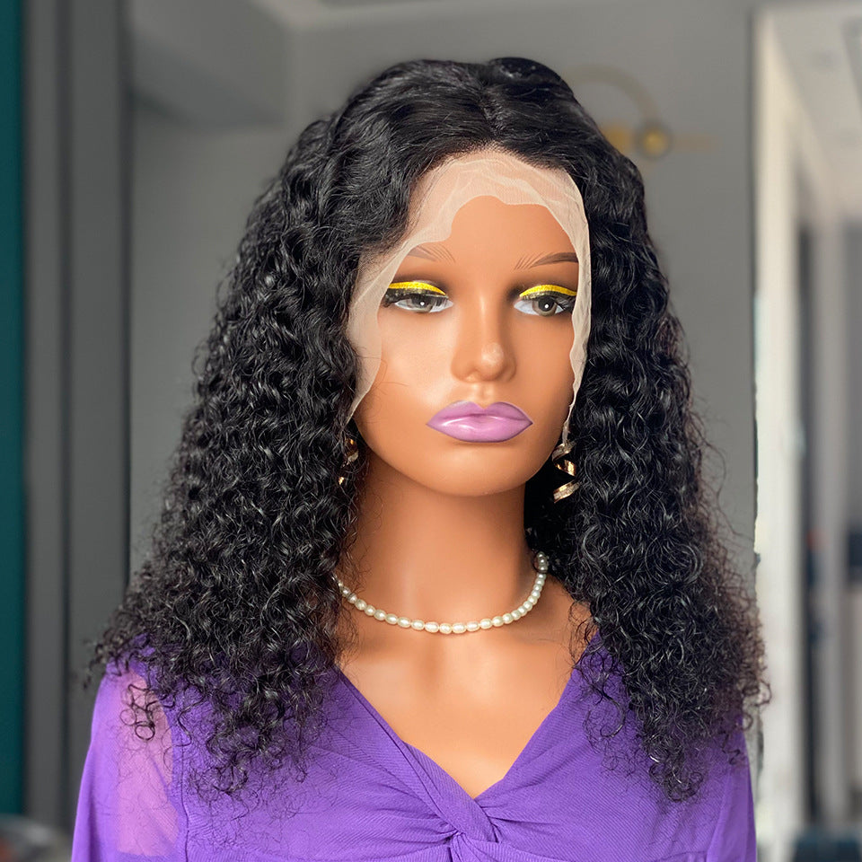 200% Curly Human Hair Wig Front Lace Real Hair Wig Wig Wig Real Hair Brazilian