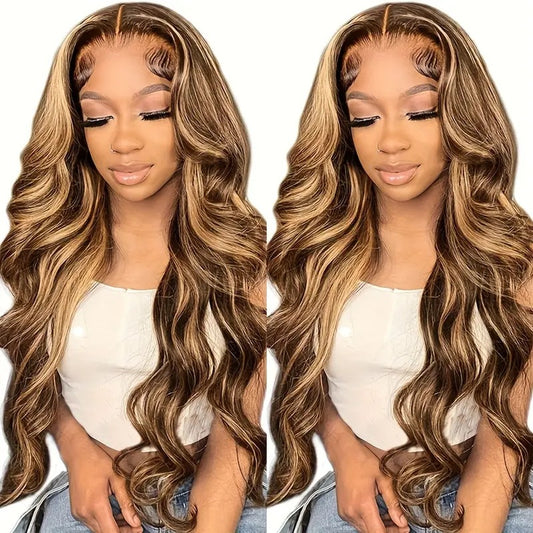 Front Lace Wig European And American Cross-border Women&#039;s Long Hair Mid-length Gradient Dyed Long Curly Hair Big Wave Natural Full Head Cover