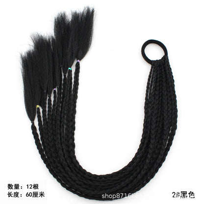 Dirty Braids Wig Ponytail Color Gradient Fake Braids Women&#039;s Braids Hip-hop Hip-hop European And American Dirty Braids Trendy Braids