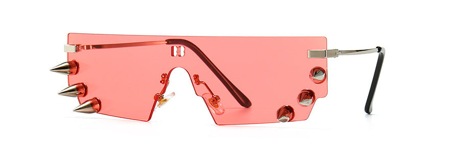 New Modern Retro Punk Rivets Exaggerated Funny Glasses