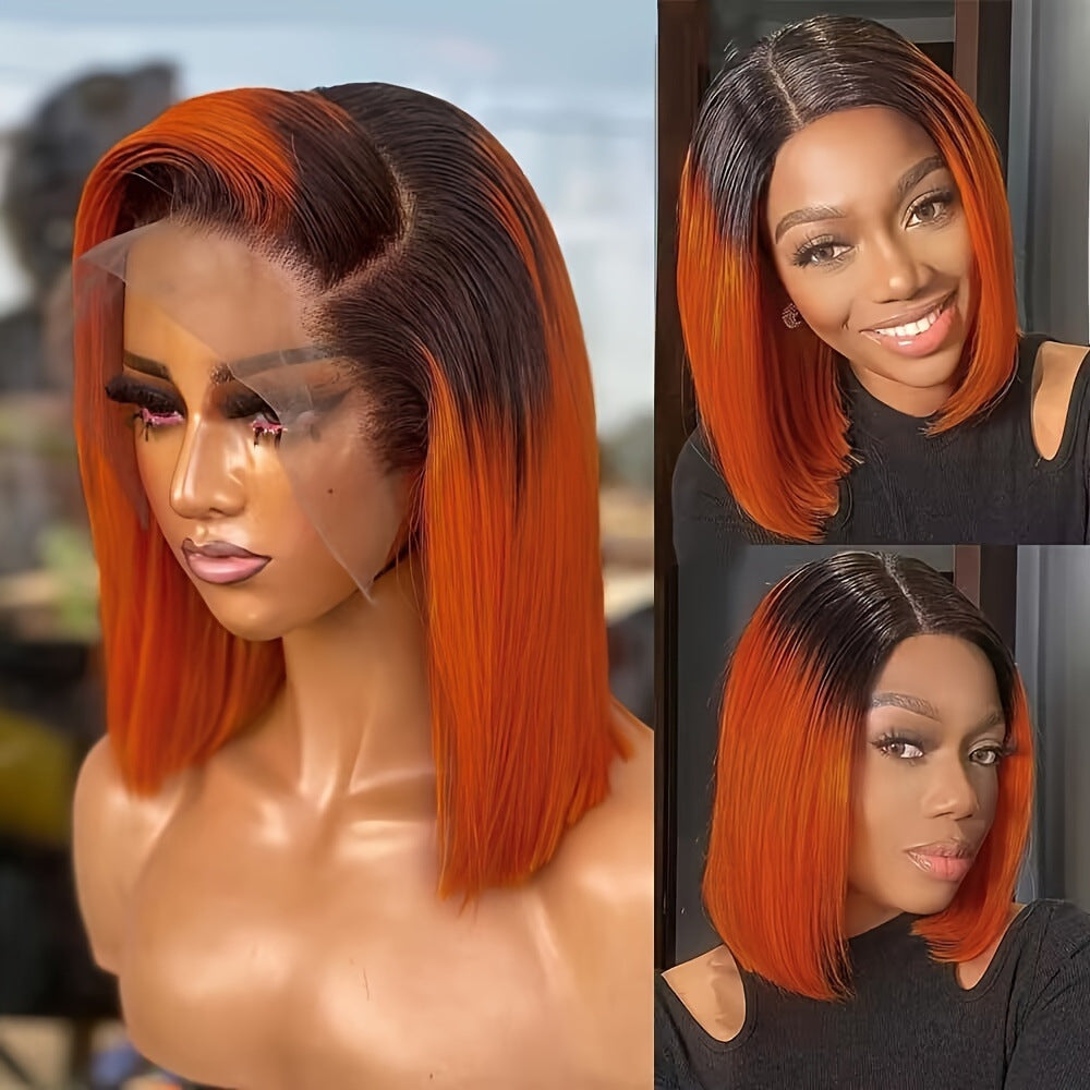 12inch 1B/350 Omber Wig 13*4 Lace Frontal Human Hair