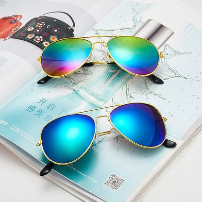 Fashion 3026 Men&#039;s And Women&#039;s Sunglasses Multicolor Glasses Pilot Toad Glasses Metal Sunglasses Sunglasses Stall Wholesale
